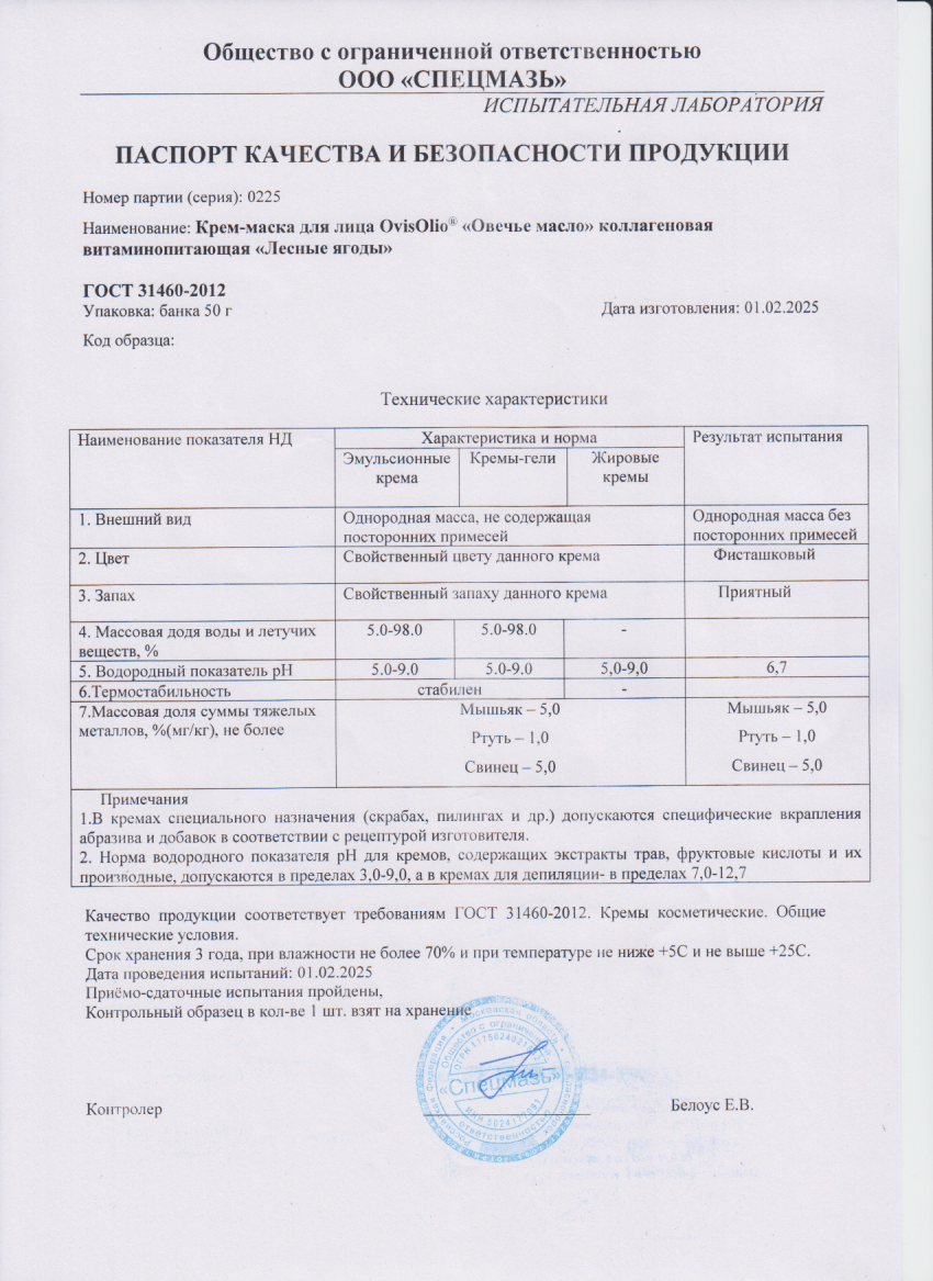 Паспорт №022025